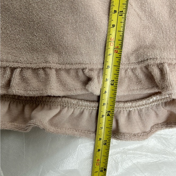 NWT BAR III Women's Ruffled Terry Cloth Shorts Tan Naturally Nude 1x​ - Picture 7 of 8